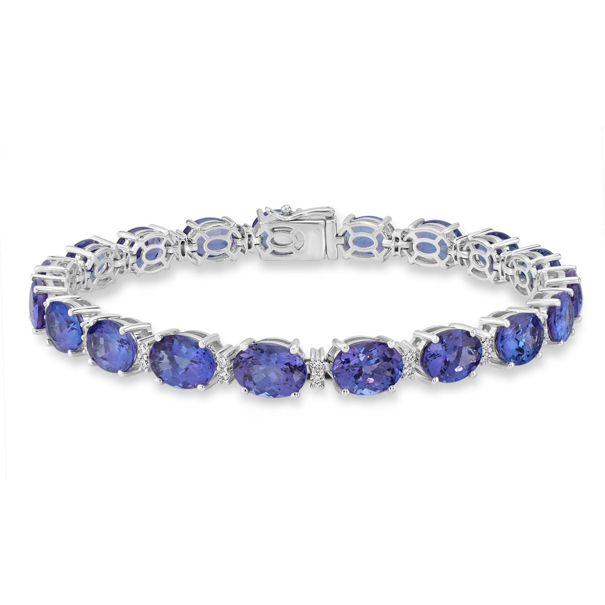 Tanzanite Faceted Bracelet, Blue Tanzanite Bracelet, Natural Color Tanzanite Bracelet, Custom Made Jewelry, store 25 carat Blue Gemstone Bracelet