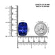 57.56ct Cushion GIA Certified AAAA Tanzanite Gemstone 25.88 x 18.38 x 14.65 mm