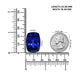 57.56ct Cushion GIA Certified AAAA Tanzanite Gemstone 25.88 x 18.38 x 14.65 mm