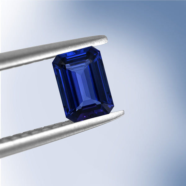 21.87ct Emerald Cut GIA Certified AAAA Tanzanite Gemstone 20.12 x 14.29 x 8.39 mm