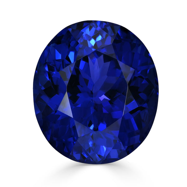 27.38ct Oval GIA Certified AAAA Tanzanite Gemstone 19.47 x 17.00 x 12.44 mm