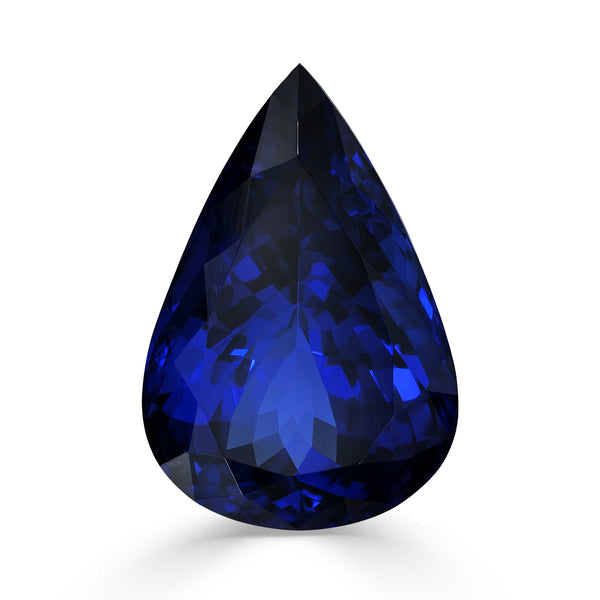 30.92ct Pear GIA Certified AAAA Tanzanite Gemstone 25.68 x 17.15 x 11.97 mm