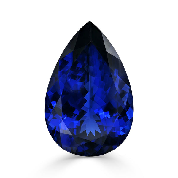 64.36ct Pear GIA Certified AAAA Tanzanite Gemstone 34.73 x 22.93 x 13.03 mm