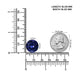 20.62ct Round Certified AAAA Tanzanite Gemstone 16.09 x 16.20 x 11.29 mm