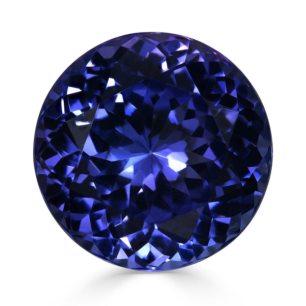 20.62ct Round Certified AAAA Tanzanite Gemstone 16.09 x 16.20 x 11.29 mm