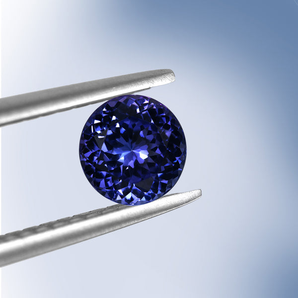 20.62ct Round GIA Certified AAAA Tanzanite Gemstone 16.09 x 16.20 x 11.29 mm