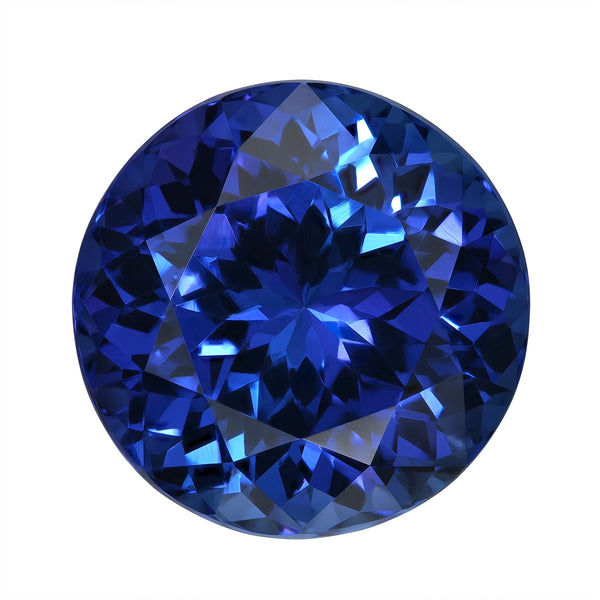 38.38ct Round GIA Certified AAAA Tanzanite Gemstone 19.89 x 19.98 x 14.23 mm