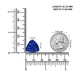 23.12ct Trillion GIA Certified AAAA Tanzanite Gemstone 17.08 x 16.72 x 13.04 mm