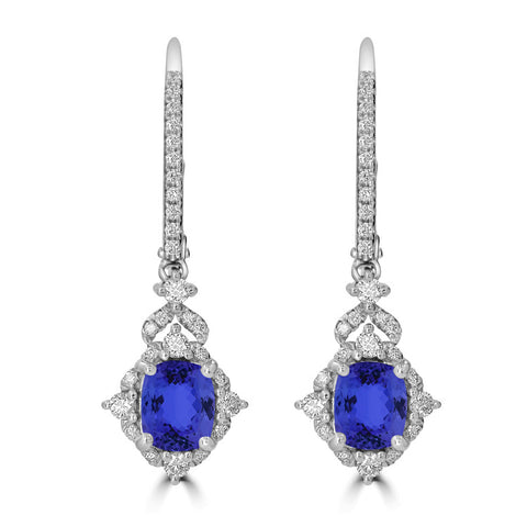 Tanzanite Earrings | Tanzanite hoop earrings| Diamond Earring – Top ...