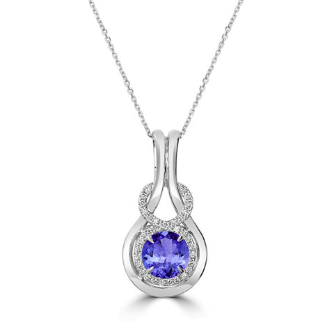 Tanzanite Necklace & Pendants | White Gold Heart Necklace – Top Tanzanite