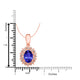 0.76ct Oval Tanzanite Pendant with 0.13 cttw Diamond