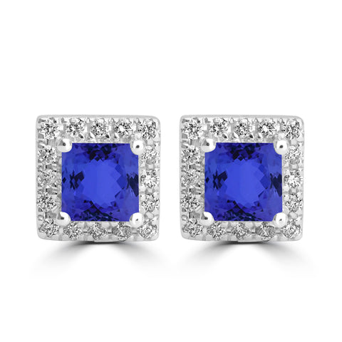 Tanzanite Earrings | Tanzanite hoop earrings| Diamond Earring – Top ...