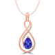 2.6ct Pear Tanzanite Pendant with 0.17 cttw Diamond