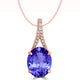 4.9ct Oval Tanzanite Pendant with 0.12 cttw Diamond