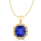 4.7ct Cushion Tanzanite Pendant with 0.12 cttw Diamond