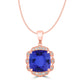 4.7ct Cushion Tanzanite Pendant with 0.12 cttw Diamond