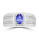 0.76ct Oval Tanzanite Ring with 0.31 cttw Diamond