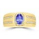 0.76ct Oval Tanzanite Ring with 0.31 cttw Diamond