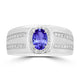 0.76ct Oval Tanzanite Ring with 0.31 cttw Diamond