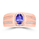 0.76ct Oval Tanzanite Ring with 0.31 cttw Diamond