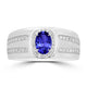 0.76ct Oval Tanzanite Ring with 0.31 cttw Diamond