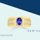 0.76ct Oval Tanzanite Ring with 0.31 cttw Diamond