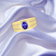 0.76ct Oval Tanzanite Ring with 0.31 cttw Diamond