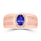 0.76ct Oval Tanzanite Ring with 0.31 cttw Diamond