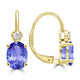 2.4ct Oval Tanzanite Earring with 0.1 cttw Diamond