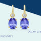 2.4ct Oval Tanzanite Earring with 0.1 cttw Diamond