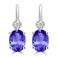 2.4ct Oval Tanzanite Earring with 0.1 cttw Diamond