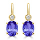 2.4ct Oval Tanzanite Earring with 0.1 cttw Diamond