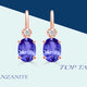 2.4ct Oval Tanzanite Earring with 0.1 cttw Diamond