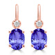 2.4ct Oval Tanzanite Earring with 0.1 cttw Diamond