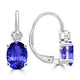 2.4ct Oval Tanzanite Earring with 0.1 cttw Diamond