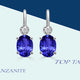 2.4ct Oval Tanzanite Earring with 0.1 cttw Diamond