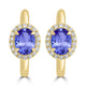 2ct Oval Tanzanite Earring with 0.311 cttw Diamond