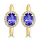 2ct Oval Tanzanite Earring with 0.311 cttw Diamond