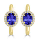 2ct Oval Tanzanite Earring with 0.311 cttw Diamond