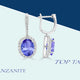 5.7ct Oval Tanzanite Earrings with 0.63 cttw Diamond