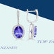 5.7ct Oval Tanzanite Earrings with 0.63 cttw Diamond