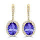 5.7ct Oval Tanzanite Earrings with 0.63 cttw Diamond