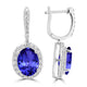 5.7ct Oval Tanzanite Earrings with 0.63 cttw Diamond