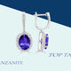 5.7ct Oval Tanzanite Earring with 0.63 cttw Diamond