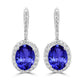 5.7ct Oval Tanzanite Earring with 0.63 cttw Diamond