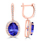 5.7ct Oval Tanzanite Earring with 0.63 cttw Diamond