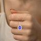 3.5ct Pear Shape Tanzanite Pendant with 0.86 cttw Diamond