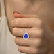 3.5ct Pear Shape Tanzanite Pendant with 0.86 cttw Diamond