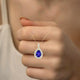 3.5ct Pear Shape Tanzanite Pendant with 0.86 cttw Diamond