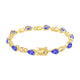 8.5ct Pear Shape Tanzanite Bracelet with 0.25 cttw Diamond